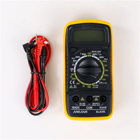 Junejour Mini Digital Multimeter AC DC Voltage Tester XL830L Black