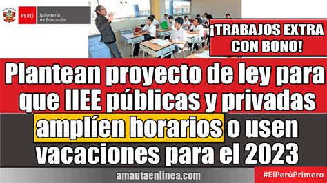 Plantean Proyecto De Ley Para Que Iiee Públicas Y Privadas Amplíen