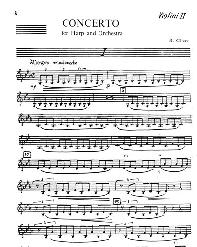 Harp Concerto In E Flat Viola Sheet Music By Reinhold Glière Nkoda