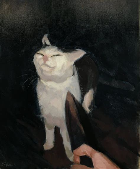 Sergi Commissions Open On X Smug Cat Oil On Canvas Panel Https