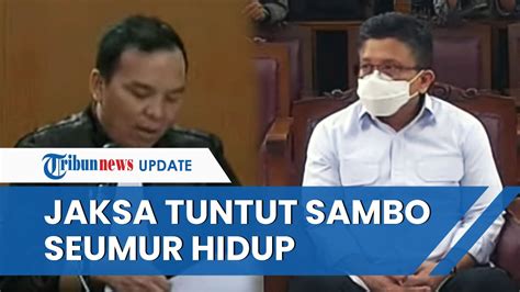 Full Jaksa Tuntut Ferdy Sambo Penjara Seumur Hidup Dalam Kasus