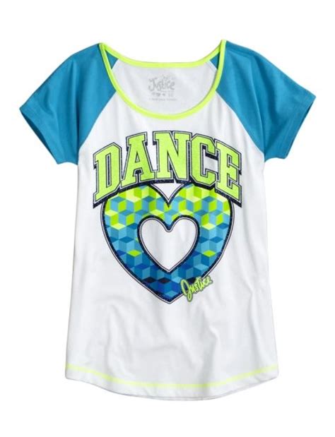 Dance Athletic Wear Justice Girls Clothes Justice Clothing Baseball Style Tee Sports Baseball