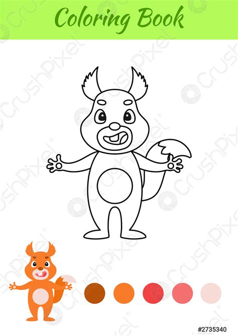 Coloring Page Happy Squirrel Coloring Book For Kids Educational