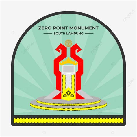 point monument  sumatra island  lampung province vector