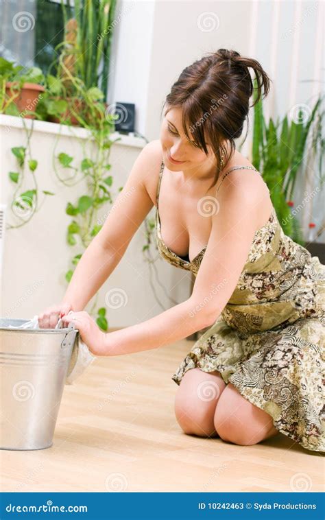 Housewife Stock Image Image Of Beautiful Girl Floor 10242463