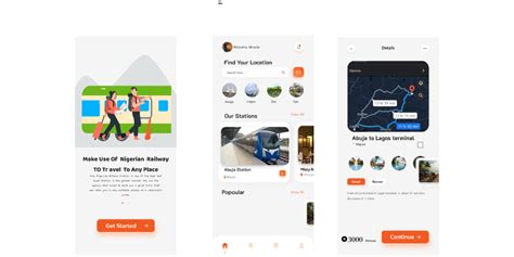 Railway Mobile App Onboarding Screen Figma