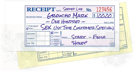 Groucho Marx Sex Receipt Money Quotes Dailymoney Quotes Daily