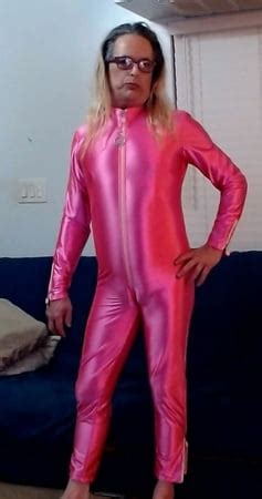 Sissy Slut Ashley Jolene Modeling A Hot Pink Catsuit Pics Xhamster