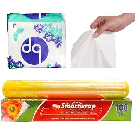 Wrap On Combo Of Bio Cling Wrap For Food Wrapping And 2 Tissue Paper