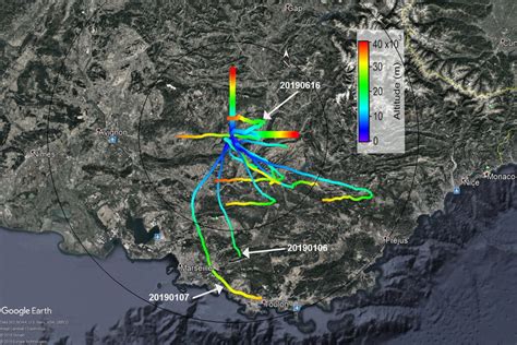 Ohp Wind Lidar Sampling Location Along North And East Lines Of Sight