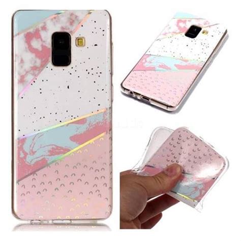 Matching Color Marble Pattern Bright Color Laser Soft Tpu Case For