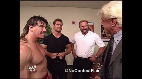 Ric Flair With Chris Benoit Eddie Guerrero And Arn Anderson On Monday Night Raw June 3rd 2002