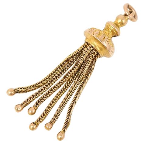 Victorian 9 Ct Yellow Gold Tassel Pendant Fob Circa 1900 For Sale At 1stdibs