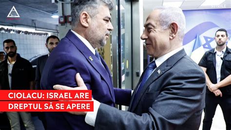 ACUM Marcel Ciolacu s a întâlnit cu Netanyahu în Israel Ce promisiuni