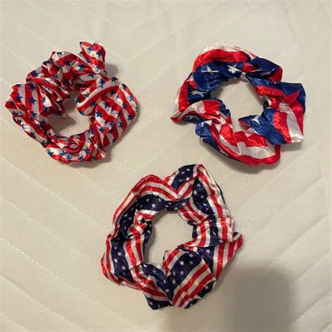 Accessories 4th Of July Scrunchies Set Of 3 Poshmark