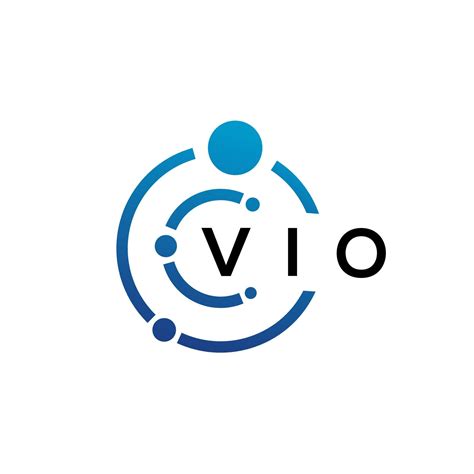 VIO letter technology logo design on white background. VIO creative