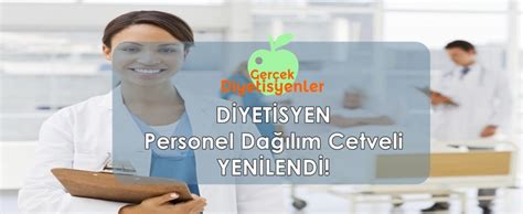 İşte yeni diyetisyen personel dağılım cetveli Gerçek Diyetisyenler