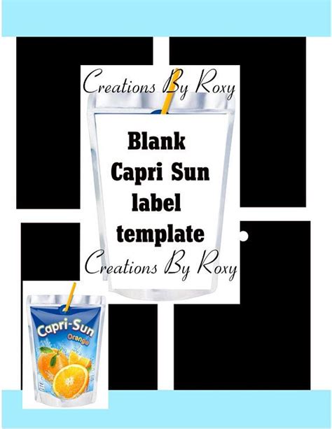 Free Printable Capri Sun Label Template Free Printable Templates