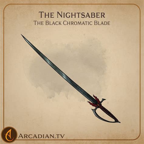 The Nightsaber Dnd New Magic Sword Arcadian Media