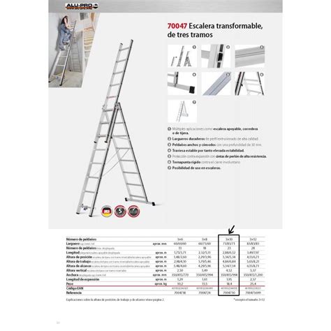 Escaleras Transformables De Dos Y Tres Tramos Tubo Grapa