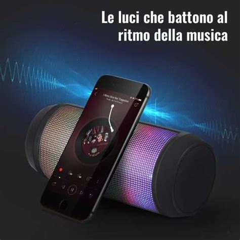 Cassa Bluetooth A Tutto Tondo Con Luci Rgb Potente E Bella