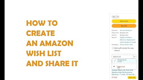 How To Create An Amazon Wish List And Share It Easy Method Youtube