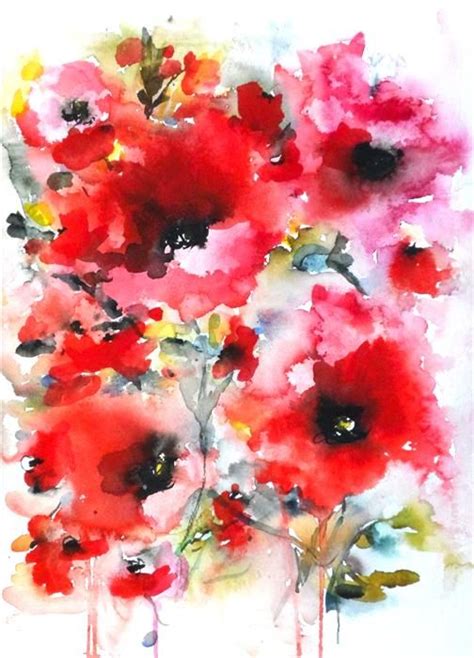 Original Flower Watercolor Paintings For Sale At Ugallery By Karin