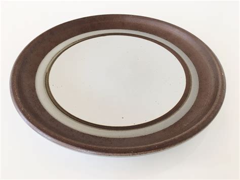 Vintage Otagiri Mocha Stoneware Chop Plate Brown Speckled Etsy