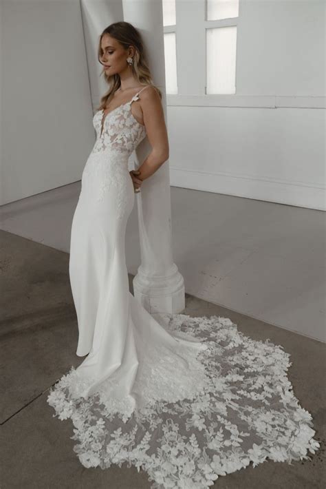 Samson By Madi Lane In 2024 Wedding Dresses Lace Fit And Flare