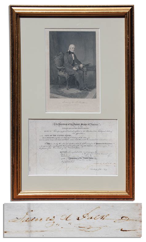 Sell or Auction Your James Buchanan James K Polk Signed Document for up ...