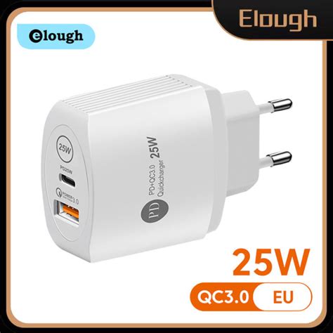 Elough PD 25W QC30 USB Type C Charger Phone Charger Fast Charging Type