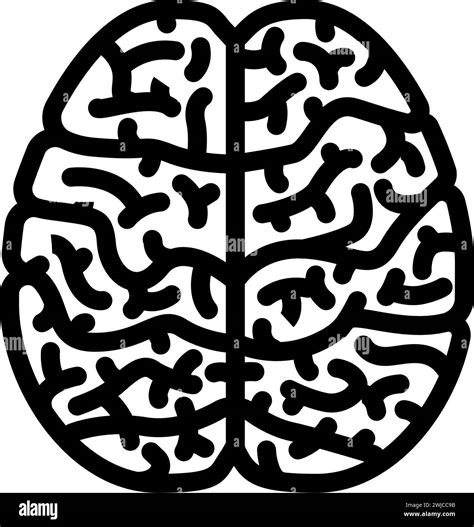 Brain Mapping Neuroscience Neurology Line Icon Vector Illustration