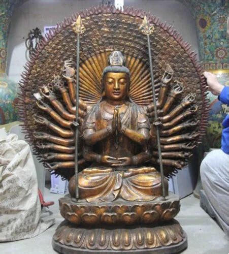 Dr244 43 Cobre Bronce Budismo Avalokitesvara GuanYin Kwan Yin Buddha