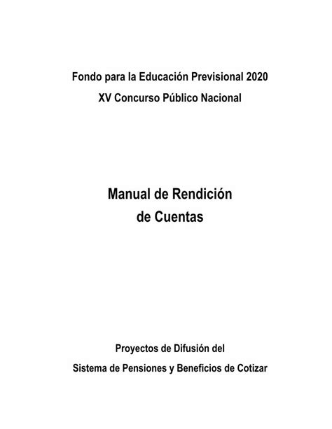 Pdf Manual De Rendición De Cuentas Previsión Y Seguridad Dokumen Tips