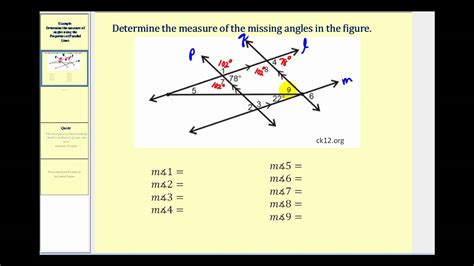 Example 1 Parallel Line Properties Youtube