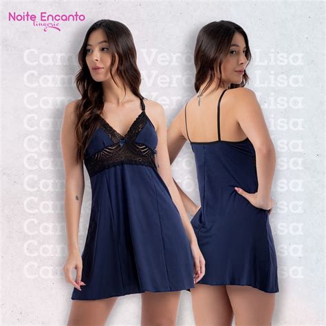 Camisola De Renda Sem Bojo Sensual Linha Noite Pijama Estampada Malha