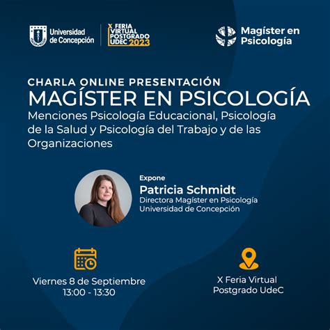 X Feria Virtual Postgrados Udec Magister En Psicolog A