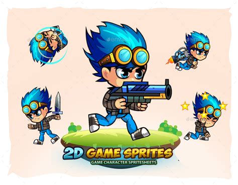 2d Game Character Sprites Game Assets Graphicriver