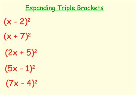 Expanding Triple Brackets Teaching Resources