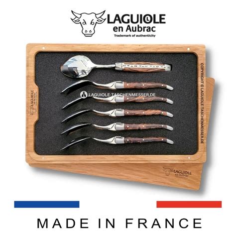 Laguiole En Aubrac Dessertl Ffel Set Weinrebenholz Teilig