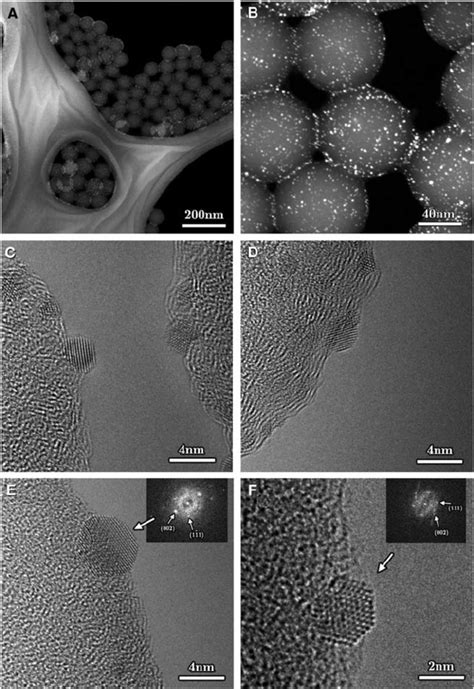 A And B HAADF STEM Micrographs Of The Pt NPs Bright Spots