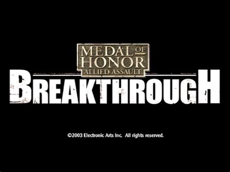 Medal Of Honor Allied Assault Breakthrough Screenshots Mobygames