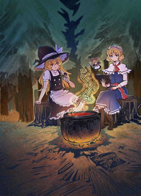 Шабаш на двоих Alice Margatroid Marisa Kirisame Touhou Project