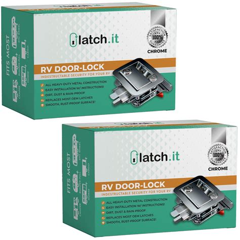 Buy LATCH IT Chrome RV Door Latch 2 Keyed Alike RV Door Locks For