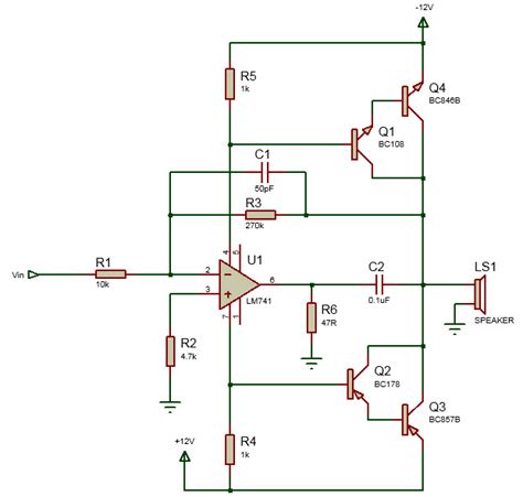 How To Design Powerful Audio Amplifier With Lm741 Op Amp Ee Diary