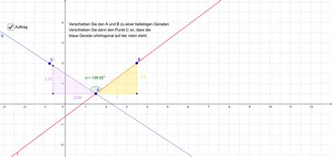 Orthogonale Geraden GeoGebra