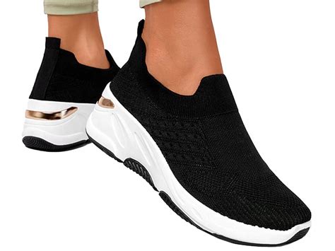 SLIP ON BUTY SNEAKERSY SPORTOWE NA KOTURNIE LEKKIE 12455217456 Allegro Pl