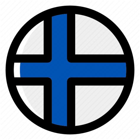 Finland Finnish Flag Country Nation National Flags Icon