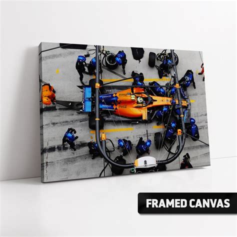 Lando Norris Mclaren Mcl34 Pitstop Canvas Poster Print F1 Fan Gift