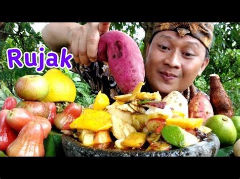 Rujak Ulek Mukbang Rujak Buah Buahan Rujak Uleg Mukbang Rujak